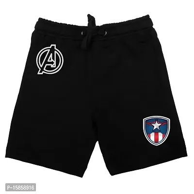 Marvel Boys' Regular Fit Shorts (DMASR009.2_Black_11-12 Years)-thumb0