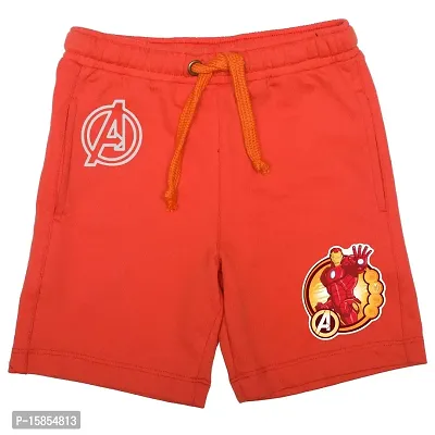 Marvel Avengers by Wear Your Mind Boy's Regular fit Cotton Shorts (DMASR013.8_Orange_2-3 Years)-thumb0