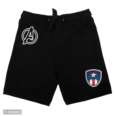 Marvel Boys' Regular Fit Shorts (DMASR009.2_Black_7-8 Years)