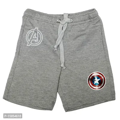 Marvel Boys' Regular Fit Shorts (DMASR014.4_Grey_4-5 Years)-thumb0