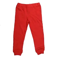 wear your mind Kids Unisex Cotton Poly Full Length Joggers - Red (KJ005.5)-thumb1