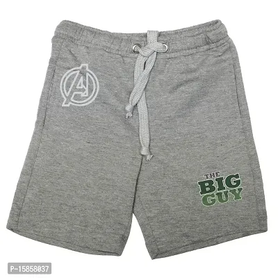 Marvel Avengers by Wear Your Mind Baby Boy's Regular fit Cotton Shorts (DMASR006.4_Grey_1-2 Years)