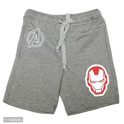 Marvel Boys' Regular Fit Shorts (DMASR008.4_Grey_7-8 Years)