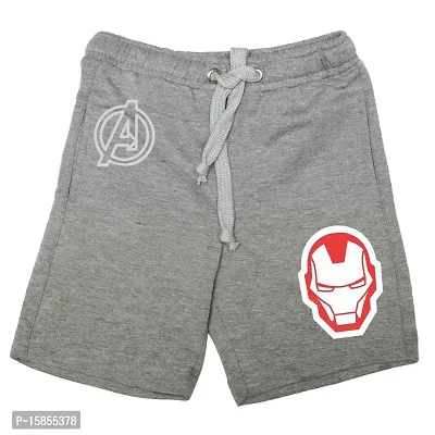 Marvel Boys' Regular Fit Shorts (DMASR008.4_Grey_4-5 Years)