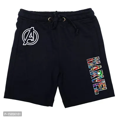 Marvel Avengers Boys Cotton Poly Knee Length Shorts - Navy Blue (DMASR018.3)