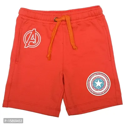 Marvel Avengers by Wear Your Mind Boy's Regular fit Cotton Shorts (DMASR003.8_Orange_2-3 Years)