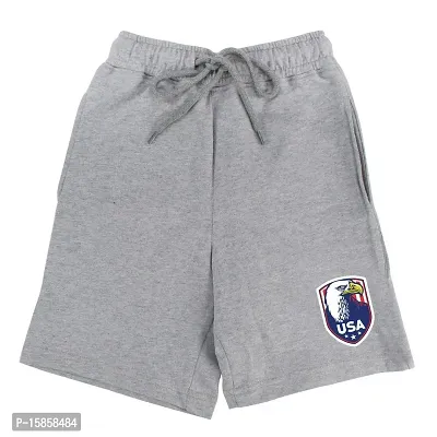 wear your mind Graphic Print Boys Shorts Grey