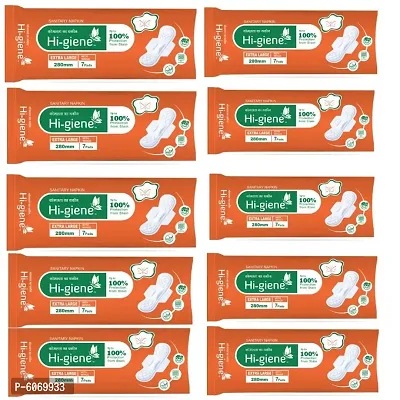 HI-giene extra large with wings Sanitary Pad  (Pack of 70)