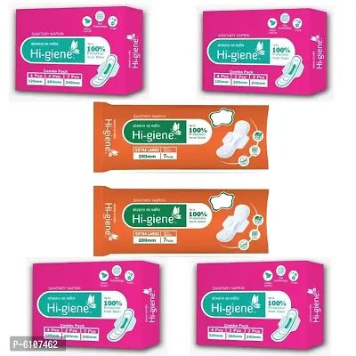 HI-giene combo pack with extra large Sanitary Pad  (Pack of 46)-thumb0