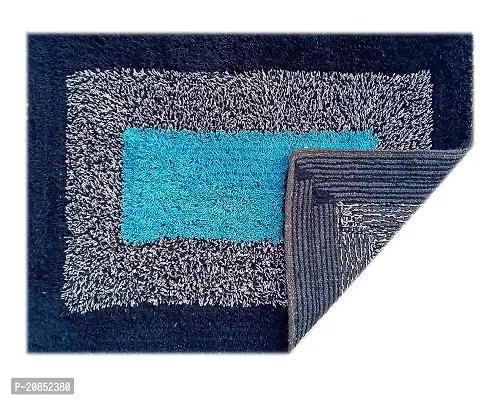 Cotton Solid Outdoor Kitchens Door Mat (Set of 4, 40x60 cm, Navy Blue)-thumb2