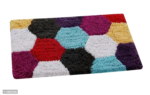 Abstract Cotton Multicolor Door Mat for Playroom, Dinningroom, Drawingroom| 16x24| Pack of 1-thumb2