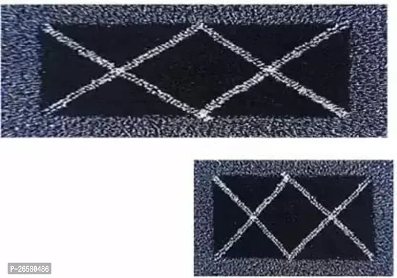 Stylish Best Quality Cotton Door Mats Pack of 2 16*42 inch  15*23 incn-thumb0