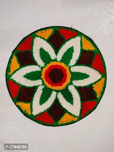 Rangoli Doormat 24x24 Inch Multicolor-thumb0