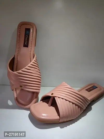 Elegant Pink Rubber Sandals For Women