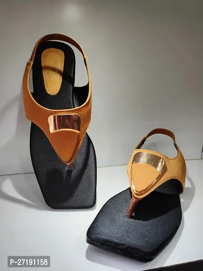 Elegant Black Rubber Sandals For Women-thumb0
