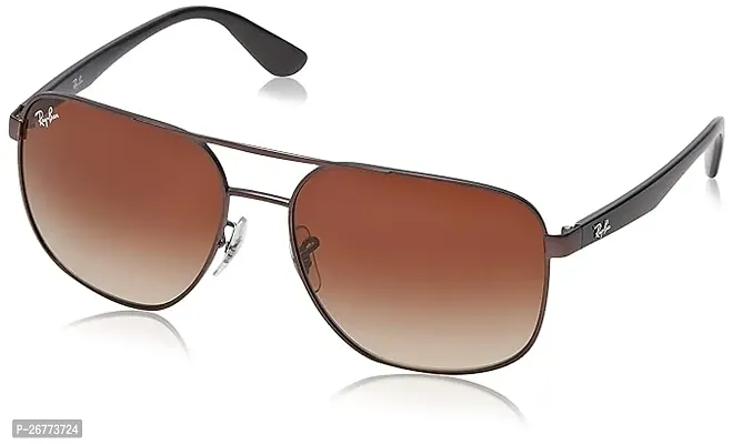 Stylish Plastic Brown Oval Sunglasses For Men-thumb0