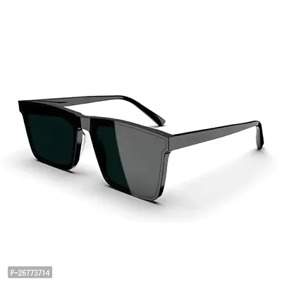 Stylish Plastic Black Oval Sunglasses For Men-thumb0