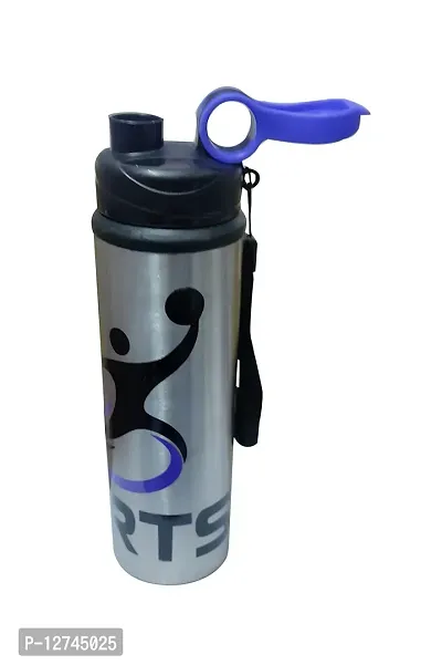 Heeva Creation Stainless Steel Water Bottle.750ml.(Colour-Silver with Purple Cap).-thumb3