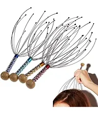 Heeva Creation Bokoma Hand Held Scalp Head Massager - (Set Of 2) Multicolor.-thumb3