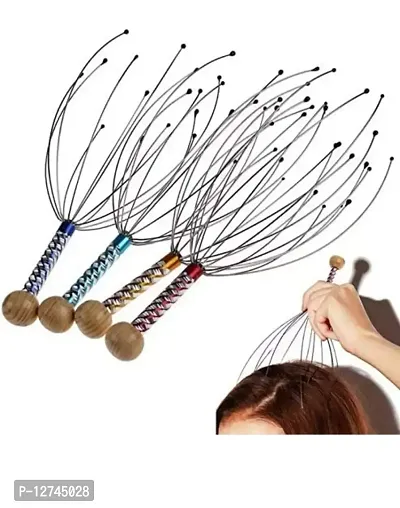 Heeva Creation Bokoma Hand Held Scalp Head Massager - (Set Of 2) Multicolor.-thumb4