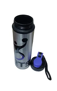 Heeva Creation Stainless Steel Water Bottle.750ml.(Colour-Silver with Purple Cap).-thumb1