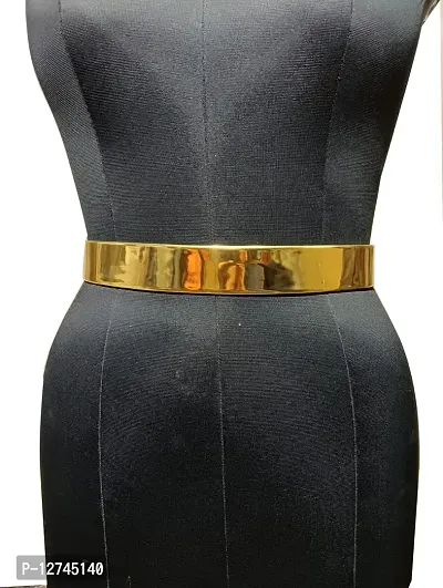 Heeva Creation Women's Plain Adjustable Stylish Design Ladies Waist Belts kanduro-Belt for Sarees, Western Dress, Designer Long Gown Dresses.(Colour-Golden).1 Piece.-thumb5