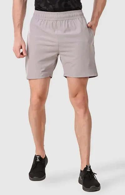 Polyester Cotton Solid Regular Shorts For Men