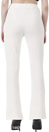 Trendy Polycotton White Solid Trouser For Women-thumb2