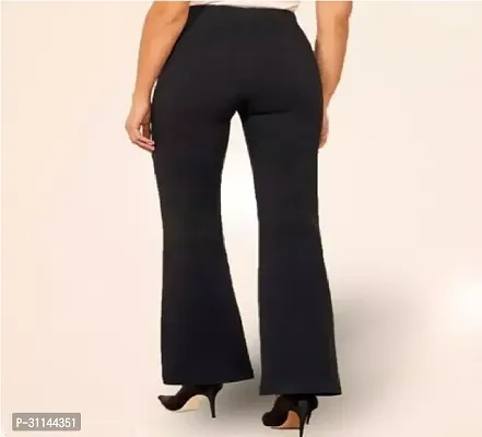 Trendy Polycotton Black Solid Trouser For Women-thumb2