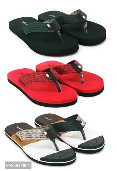 Phonolite Daily use fancy and stylish casual wear slipper hawaii chappal for men pack of 3