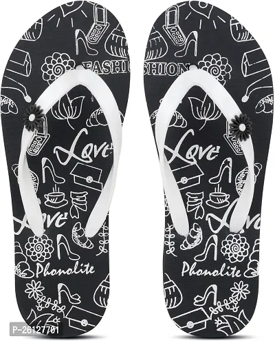 Elegant Rubber Printed Flip Flops For Women, Pack Of 1-thumb0