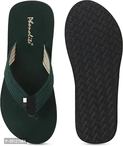 Elegant Rubber Solid Flip Flops For Women, Pack Of 2-thumb2