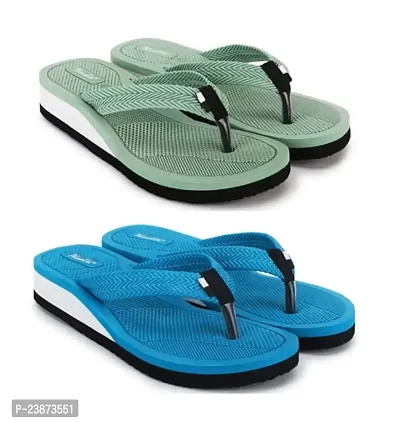 Phonolite Daily use casual wear Ladies Fabrication slipper hawai slipper chappal flipflop for women and girls pack of 2 ladies slipper-thumb0
