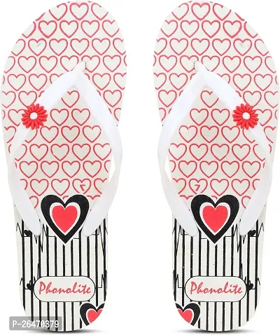 Elegant White EVA Printed Slippers For Women