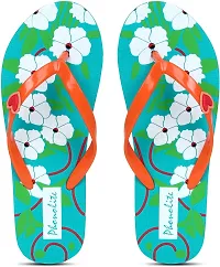 Elegant Orange EVA Printed Slippers For Women-thumb2