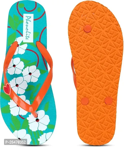 Elegant Orange EVA Printed Slippers For Women-thumb4