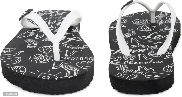 Elegant Rubber Printed Flip Flops For Women, Pack Of 1-thumb3