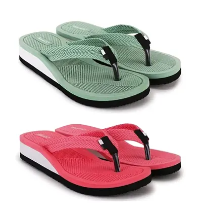 Phonolite Daily use casual wear Ladies Fabrication slipper hawai slipper chappal flipflop for women and girls pack of 2 ladies slipper