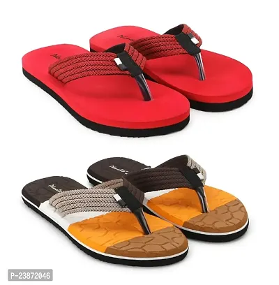 Phonolite Daily use casual wear flip flop hawaii chappal slipper for men pack of 2-thumb0