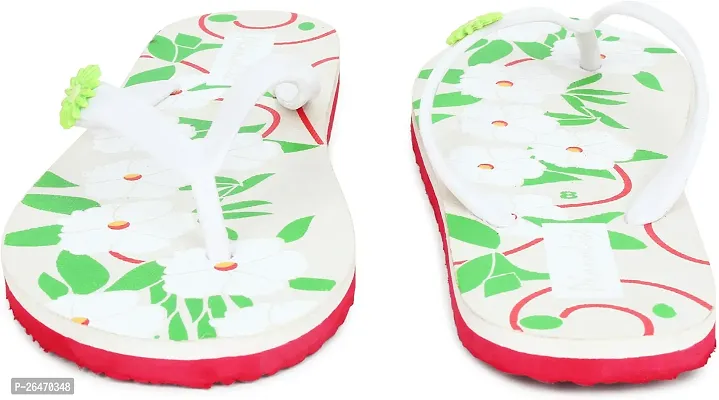 Elegant White EVA Printed Slippers For Women-thumb3