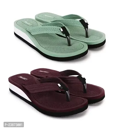Phonolite Daily use casual wear Ladies Fabrication slipper hawai slipper chappal flipflop for women and girls pack of 2