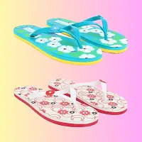 PHONOLITE fancy and stylish Daily use printed chappal slipper flipflop for women fabrication slipper pack of 2 ladies/Girls-thumb4