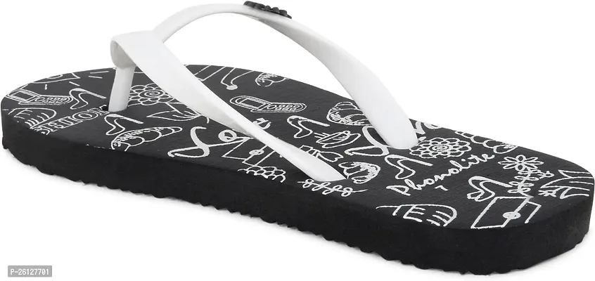 Elegant Rubber Printed Flip Flops For Women, Pack Of 1-thumb2