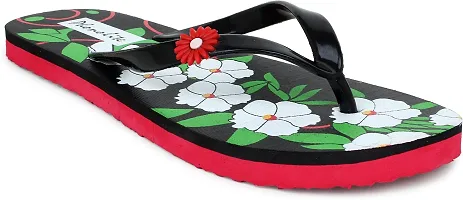 Elegant Black EVA Printed Slippers For Women-thumb1