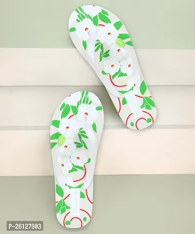 Elegant Rubber Printed Flip Flops For Women, Pack Of 1