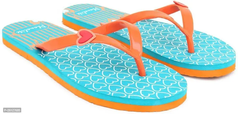 Elegant Rubber Printed Flip Flops For Women, Pack Of 1