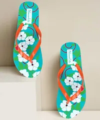 Elegant Rubber Printed Flip Flops For Women, Pack Of 2-thumb1