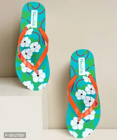 Elegant Rubber Printed Flip Flops For Women, Pack Of 2-thumb2