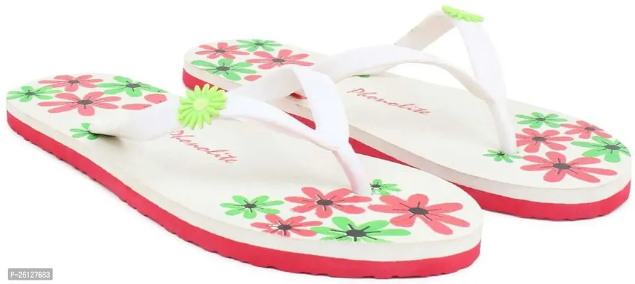 Elegant Rubber Printed Flip Flops For Women, Pack Of 1