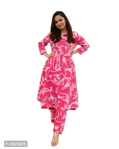 Kurti and Bottom Set for Effortless Elegance Pink COLOR